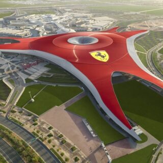 Ferrrari World Abu Dhabi Aerial View